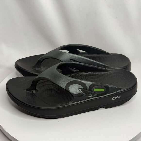 OOFOS OOriginal Thong Sport Recovery Sandals Graphite Men's 7 Women's 9 - Picture 1 of 8